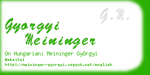 gyorgyi meininger business card